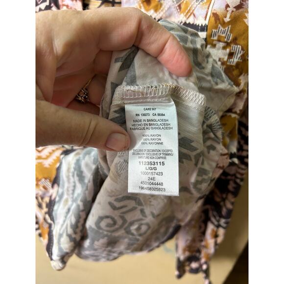 Wrangler Retro Wear Punchy Snap Top Pink/Brown Cowboy Western  Sz L - Picture 7 of 9